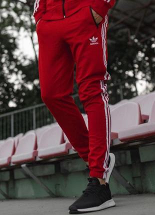 Чоловічі спортивні штани adidas чорні весняні осінні адідас на гумці бавовняні (bon)10 фото