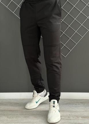 Мужские спортивные штаны черные i'm ukrainian однотонные весенние | брюки мужские хлопковые повседневные (bon)