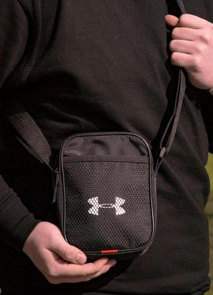 Мессенджер under armour черный с сеткой | сумка через плечо андер армор барсетка (bon)