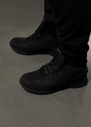 Мужские зимние кроссовки adidas gore-tex winter черные с мехом до -21*с водонепроницаемые термо (bon)8 фото