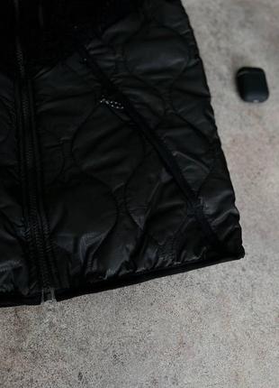 Мужская жилетка nike черная без капюшона из плащевки весенняя осенняя безрукавка найк демисезонная (bon)4 фото