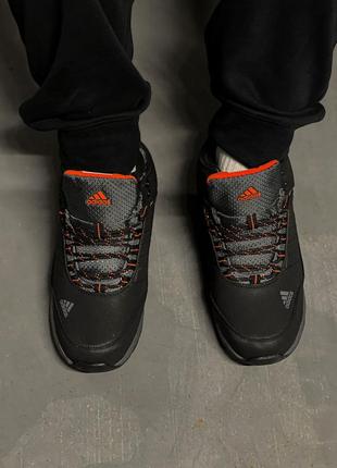 Мужские зимние кроссовки adidas gore-tex winter черные с серым на меху до -21*с водонепроницаемые термо (bon)8 фото
