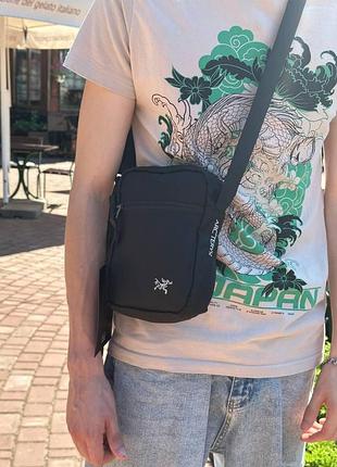 Мессенджер arcteryx серый барсетка арктерикс (bon)