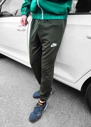 Чоловічі спортивні штани nike хакі весняні  ⁇  штани чоловічі найк бавовняні повсякденні (bon)2 фото