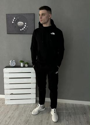 Мужской спортивный костюм the north face черный весенний осенний | комплект худи и штаны зе норт фейс (bon)