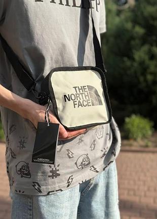 Мессенджер the north face черный с белым сумка через плечо зе норт фейс барсетка (bon)