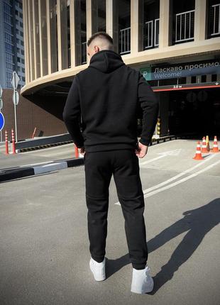 Чоловічий зимовий спортивний костюм jordan + куртка комплект джордан чорний (bon)7 фото