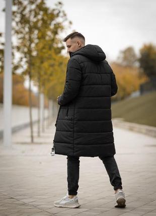 Чоловіча зимова парка under armour чорна до -30 °c спортивна тепла подовжена куртка андер армор (bon)4 фото