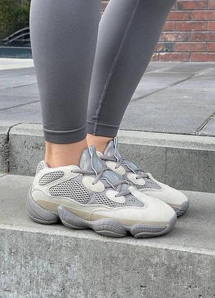 Жіночі кросівки adidas yeezy boost 500 gx3607 сірі замшеві адідас ізі 500 весняні осінні (bon)
