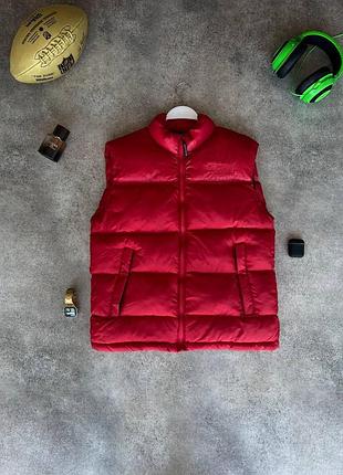 Мужская жилетка the north face красная без капюшона из плащевки безрукавка зе норт фейс (bon)