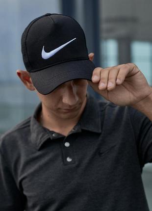 Кепка nike чоловіча котонова чорна  ⁇  бейсболка найк на літо (bon)
