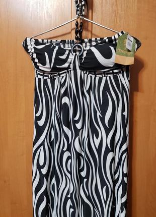 Длинное легкое летнее платье, черное-белое платьице, нарядный сарафан, сукня6 фото