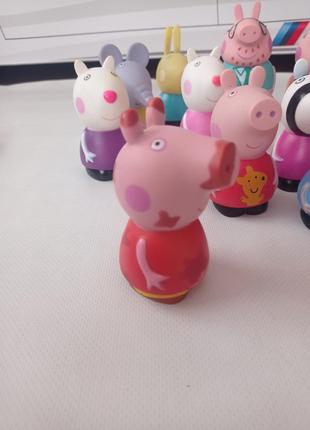 Резиновые игрушки для ванной peppa pig семья пеппы9 фото