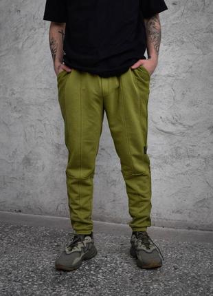Мужские спортивные штаны оверсайз салатовые весенние летние | брюки мужские хлопковые повседневные (bon)2 фото