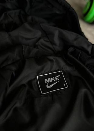 Мужская ветровка nike черная с белым осенняя куртка найк из плащевки на осень (bon)3 фото