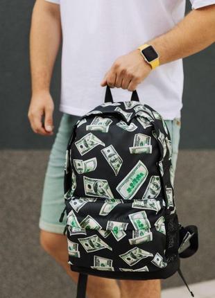 Рюкзак міський з принтом долар портфель із принтом для навчання і для повсякденного носіння (bon)