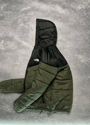 Мужская ветровка the north face хаки с черным из плащевки | куртка тнф весенняя осенняя (bon)7 фото