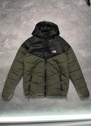 Мужская ветровка the north face хаки с черным из плащевки | куртка тнф весенняя осенняя (bon)2 фото