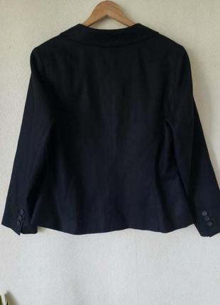 Черный льняной 60 % лен блейзер пиджак marks and spencer 18 uk9 фото