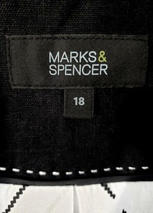 Черный льняной 60 % лен блейзер пиджак marks and spencer 18 uk1 фото