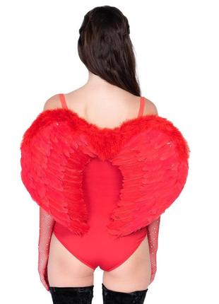 Leg avenue marabou feather devil wings red