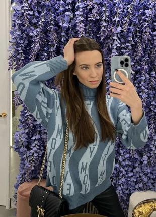 Свитер с буквами надписями джемпер с высокой горловиной zara mango