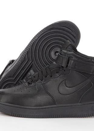 ❄️nike air force 1 high black winter❄️ ❤️ 36рр-45рр❤️ кроссовки найк форс черные зимние высокие, кроссовки найк форс зимние с мехом, кроссовки зимние
