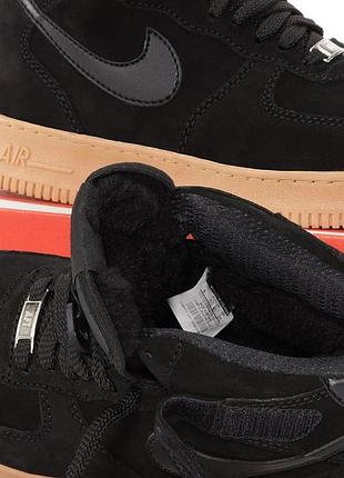 Кроссовки найк зимние ❄️nike air force 1 high black suede❄️ кроссовки мужские зимние найк форс, кросівки зимові найк9 фото