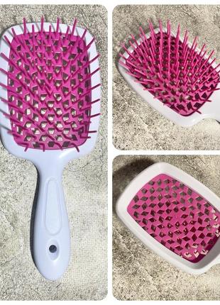 Зубці силікон щітка гребінець масажна для волосся superbrush probeauty1 фото