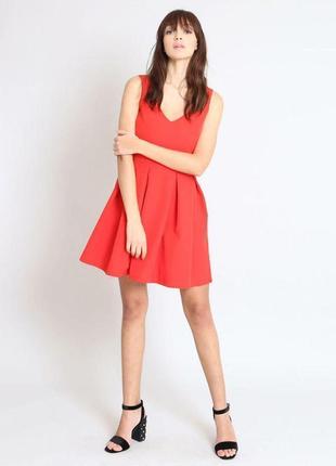 Стильное эффектное красное сарафан, короткое платье, платье удобное attentif5 фото
