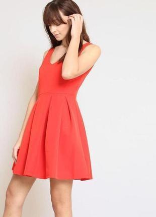 Стильное эффектное красное сарафан, короткое платье, платье удобное attentif4 фото