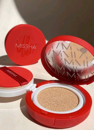 Кушон для обличчя з матовим фінішом missha velvet finish cushion2 фото