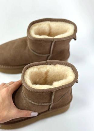 Угги женские теплые на меху из натуральной замши укороченная модель ugg3 фото