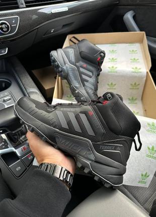 Кросівки термо adidas terrex swift r termo black gray red1 фото