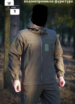 Костюм soft shell olive тактичний оливковий костюм статутний зсу, армійська форма2 фото