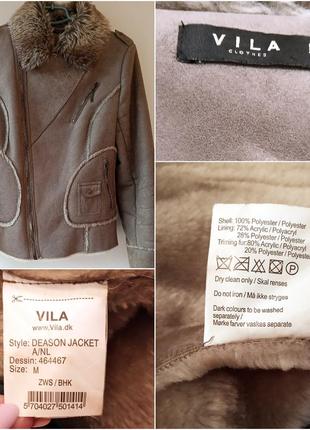 Дубленка косуха женская р. 38/m/46 короткая vila clothes4 фото