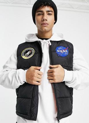 Стеганный жилет alpha industries puffer vest nasa6 фото