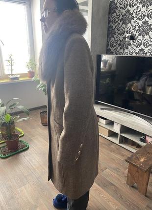 Пальто жіноче тепле з хутром6 фото