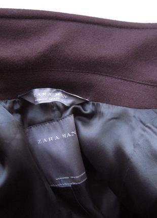 Zara mаn (l/xl) двобортне вовняне пальто чоловіче4 фото