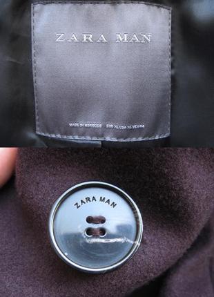 Zara mаn (l/xl) двобортне вовняне пальто чоловіче10 фото