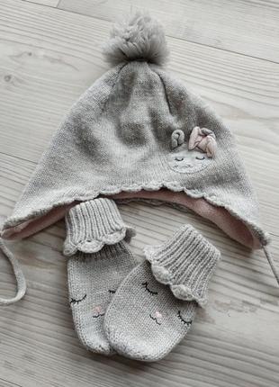 Шапка, перчатки h&amp;m