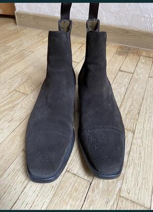 Чоловічі шкіряні черевики челсі