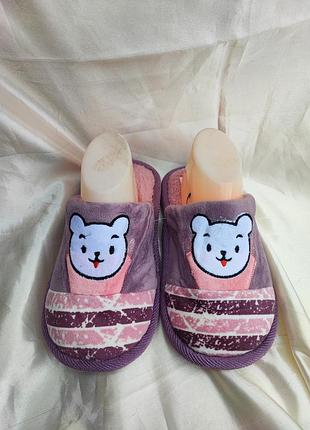 Детские тапочки для девочки, домашние детские комнатные палавки, домашние тапки для девочки зимние