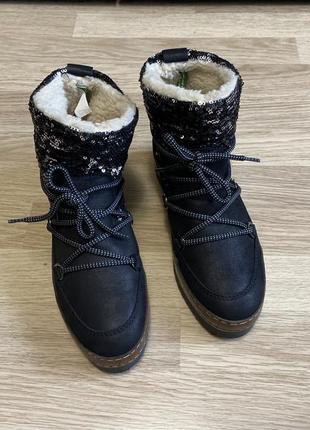 Ботинки кожаные угги на меху tamaris 38 размер5 фото