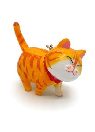 🐱🍂 милый брелок для ключей "рыжий полоскатый котик" кот кот кот кот кот коттенок