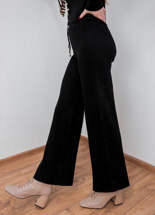 Теплые черные штаны из шерсти4 фото