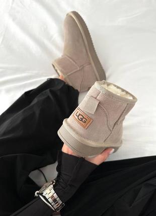 Сапоги теплые ugg ultra mini cappuccino suede (мех)3 фото