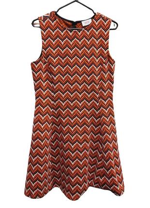 Стильное фактурное платье "savida" принт "зиг-заг". размер uk14/eur42.1 фото