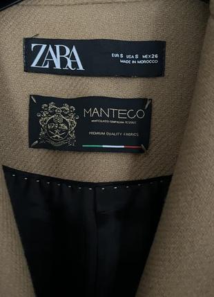 Шерстяное пальто zara manteco 36 s4 фото