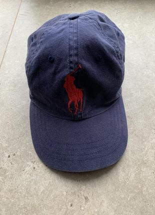 Кепка бейсболка чоловіча преміальна polo ralph lauren big logo faded